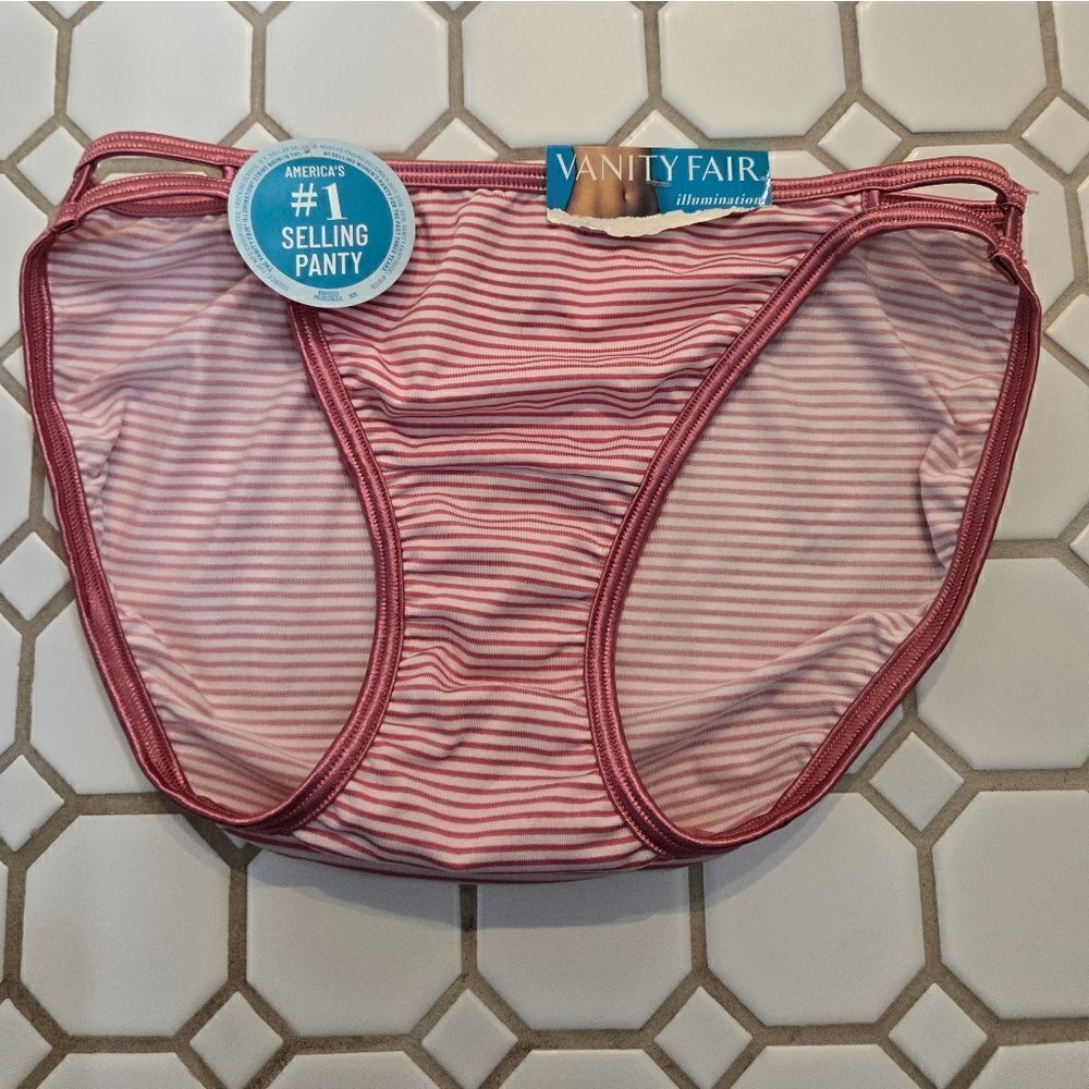Vanity Fair Bikini Panties Striped SMALL NWT